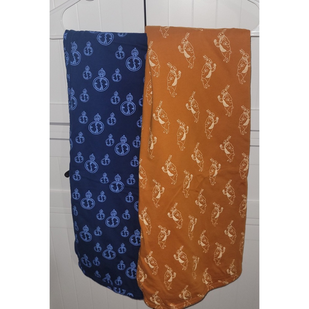 Kate Quinn Organic‎ Cotton Swaddle Blanket Set Alice in Wonderland Rabbit 2pk